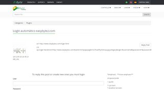 
                            10. Community - Forum - Login automático easybytez.com - BrByte