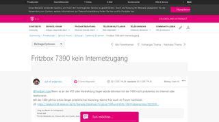 
                            1. Community | Fritzbox 7390 kein Internetzugang – Seite 2 | Telekom ...