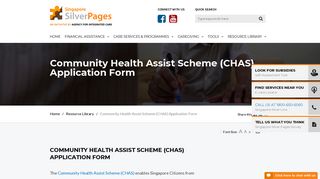 
                            10. Community Health Assist Scheme (CHAS) Application Form