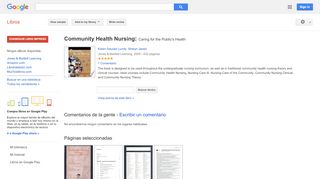 
                            8. Community Health Nursing: Caring for the Public's Health - Resultado de Google Books