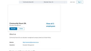 
                            12. Community Hours SA | LinkedIn
