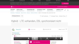 
                            1. Community | Hybrid - LTE vorhanden, DSL synchronisiert nicht – Seite ...