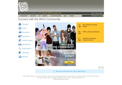 
                            3. Community : IMVU - IMVU Next