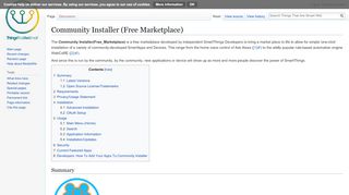
                            13. Community Installer (Free Marketplace) - Things That Are Smart Wiki