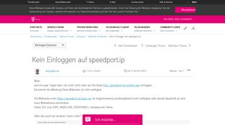 
                            3. Community | Kein Einloggen auf speedport.ip | Telekom hilft Community