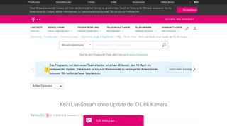 
                            10. Community | Kein Live-Stream ohne Update der D-Link Kamera ...