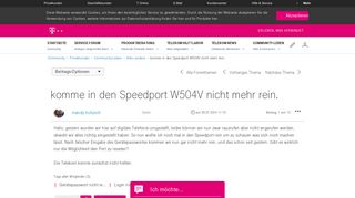 
                            5. Community | komme in den Speedport W504V nicht mehr rein ...