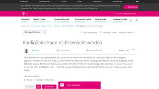 
                            1. Community | KonfigSeite kann nicht erreicht werden | Telekom hilft ...