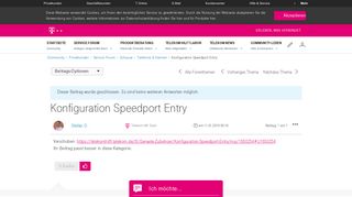 
                            4. Community | Konfiguration Speedport Entry | Telekom hilft Community