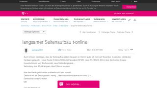 
                            4. Community | langsamer Seitenaufbau t-online | Telekom hilft Community