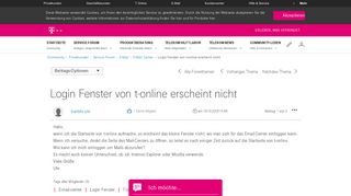
                            3. Community | Login Fenster von t-online erscheint nicht | Telekom hilft ...