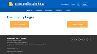 
                            1. Community Login - International School of Kenya