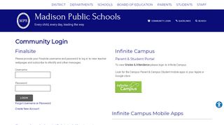 
                            12. Community Login - Madison Public Schools