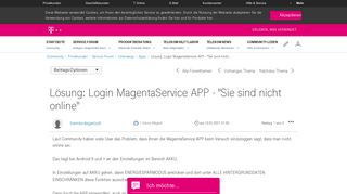 
                            8. Community | Lösung: Login MagentaService APP - 