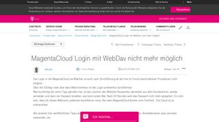 
                            5. Community | MagentaCloud Login mit WebDav nicht mehr möglich ...