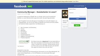 
                            13. Community Manager – Sozialarbeiter im www? - Facebook