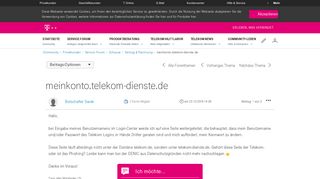 
                            8. Community | meinkonto.telekom-dienste.de | Telekom hilft Community