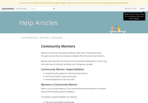 
                            1. Community Mentors – Coursera Help Center