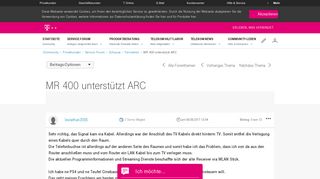 
                            12. Community | MR 400 unterstützt ARC – Seite 2 | Telekom hilft ...