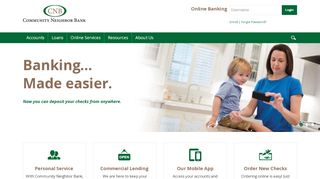 
                            3. Community Neighbor Bank: Home