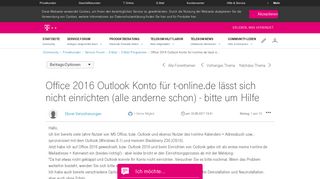 
                            8. Community | Office 2016 Outlook Konto für t-online.de lässt si ...