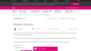
                            12. Community | Passwort löschen | Telekom hilft Community