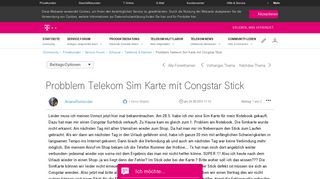 
                            12. Community | Probblem Telekom Sim Karte mit Congstar Stick ...