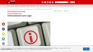 
                            5. Community-Registrierung: Informationen zum Login - FOCUS Online