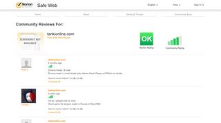 
                            12. Community reviews of tankionline.com | Norton Safe Web