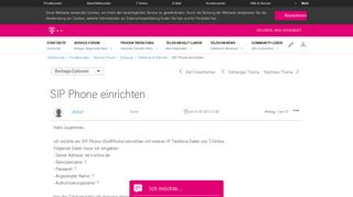 
                            6. Community | SIP Phone einrichten | Telekom hilft Community