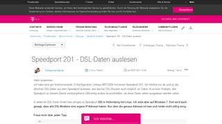 
                            4. Community | Speedport 201 - DSL-Daten auslesen | Telekom hilft ...