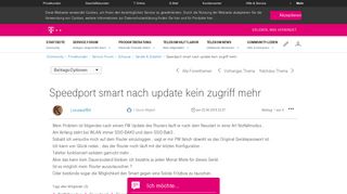 
                            9. Community | Speedport smart nach update kein zugriff mehr | Telekom ...