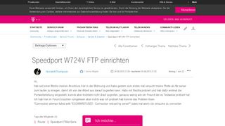 
                            1. Community | Speedport W724V FTP einrichten | Telekom hilft ...