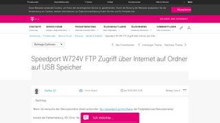 
                            3. Community | Speedport W724V FTP Zugriff über Internet auf Ordn ...