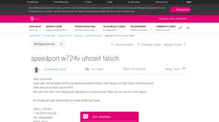 
                            1. Community | speedport w724v uhrzeit falsch | Telekom hilft Community