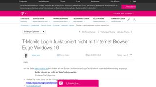 
                            3. Community | T-Mobile Login funktioniert nicht mit Internet Bro ...