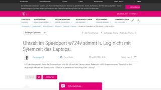 
                            5. Community | Uhrzeit im Speedport w724v stimmt lt. Log nicht mi ...