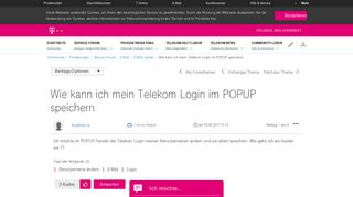 
                            4. Community | Wie kann ich mein Telekom Login im POPUP speichern ...