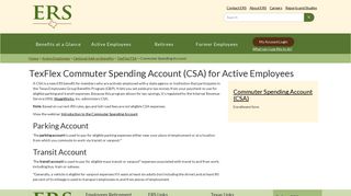
                            8. Commuter Spending Account | ERS