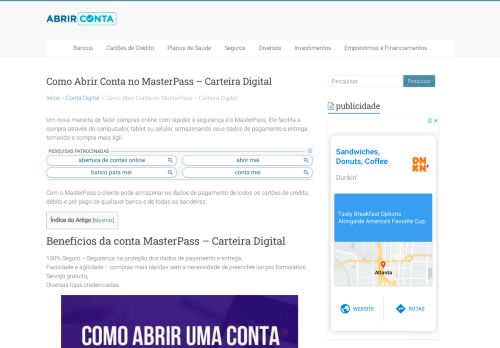 
                            10. Como Abrir Conta no MasterPass - Carteira Digital - Abrir Conta