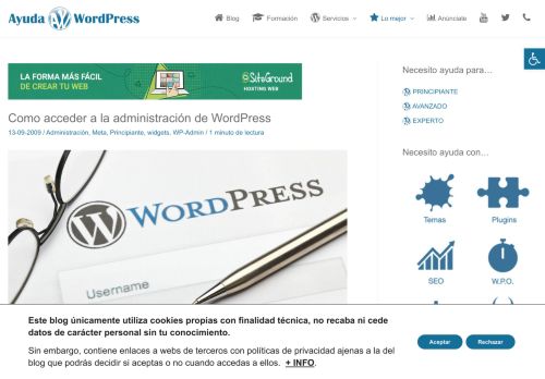 
                            8. Como acceder a la administración de WordPress • Ayuda WordPress