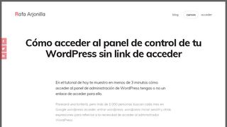 
                            7. Como acceder al panel de administración de WordPress - Rafa Arjonilla