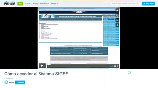 
                            10. Cómo acceder al Sistema SIGEF on Vimeo
