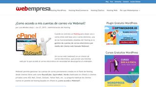 
                            9. ¿Como accedo a mis cuentas de correo vía Webmail? - Webempresa