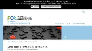 
                            9. Como acedo à conta @campus em Gmail? | Divisão de Infraestruturas ...