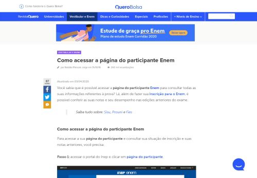 
                            3. Como Acessar A Página Do Participante Enem | Revista QB