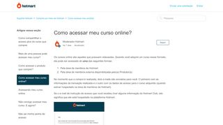 
                            8. Como acessar meu curso online? – Suporte Hotmart