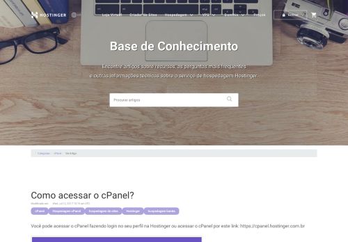 
                            9. Como acessar o cPanel? - Hostinger