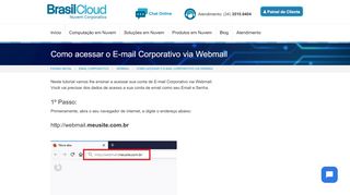 
                            6. Como acessar o E-mail Corporativo via Webmail