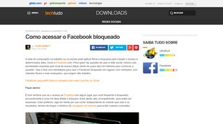 
                            2. Como acessar o Facebook bloqueado | Dicas e Tutoriais | TechTudo